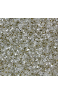 Miyuki square - cubes 1.8mm Beads - Crystal Silver Lined SB18-1